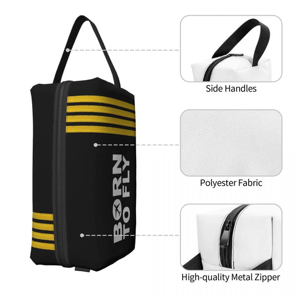 Flight Captain's designed Toiletry Bag.