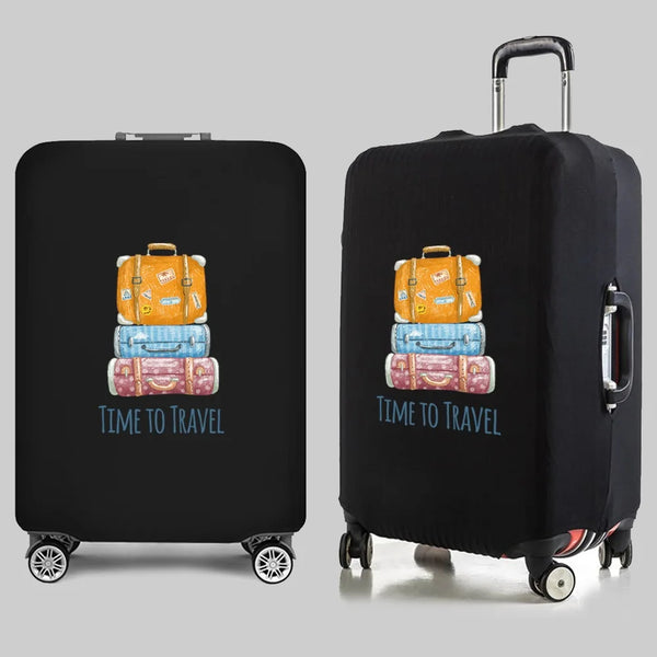 World Map Travel Luggage Elastic Protective Suitcase Cover